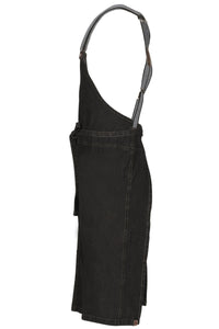 Berkeley Black Denim Chef's Bib Snap Apron
