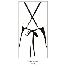 Black Criss Cross Bib Apron (3 Pockets)