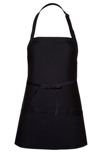 Black Bib Adjustable Apron (3 Pockets)