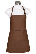 Mocha Bib Adjustable Apron (3 Pockets)