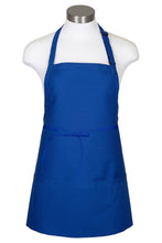 Royal Blue Bib Adjustable Apron (3 Pockets)