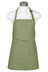Sage Bib Adjustable Apron (3 Pockets)