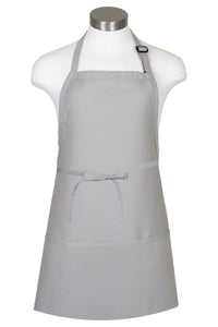 Silver Bib Adjustable Apron (3 Pockets)