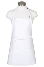 White Bib Adjustable Apron (3 Pockets)