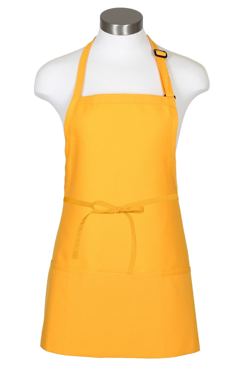 Yellow Bib Adjustable Apron (3 Pockets)