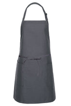 Fame Charcoal Bib Adjustable Apron (2-Patch Pockets)