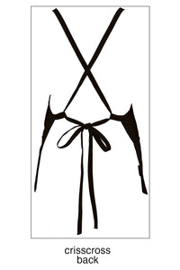Black Criss Cross Bib Apron (3 Pockets)