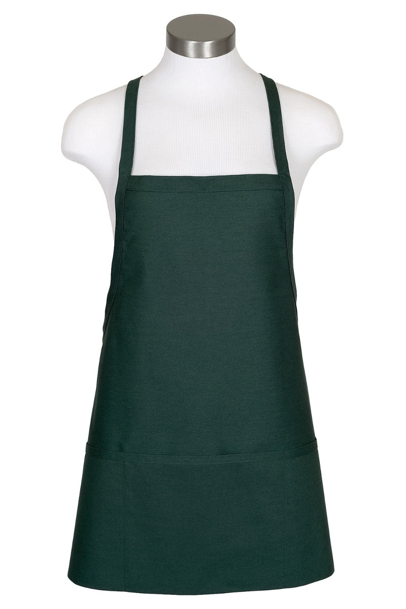 Hunter Green Criss Cross Bib Apron (3 Pockets)