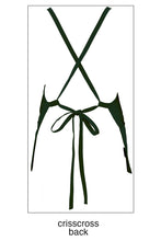 Hunter Green Criss Cross Bib Apron (3 Pockets)