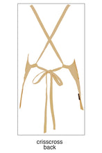 Khaki Criss Cross Bib Apron (3 Pockets)