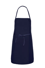 Navy Water Repellant Bib Apron (No Pockets)
