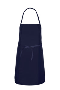 Navy Water Repellant Bib Apron (No Pockets)