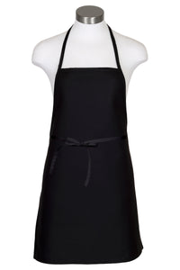 Black Cover Up Bib Apron (No Pockets)