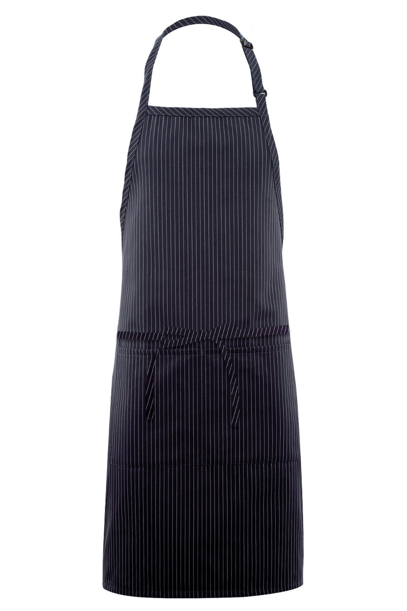 Charcoal Pinstripe Butcher Adjustable Apron (2 Pockets)