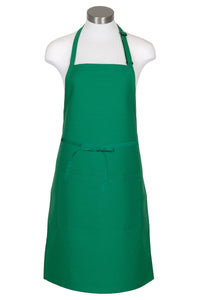 Kelly Green Butcher Adjustable Apron (2 Pockets)
