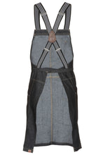 Berkeley Indigo Blue Denim Short Bib Snap Apron