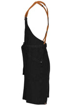 Berkeley Jet Black Denim Bib Snap Apron