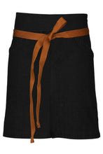 Berkeley Jet Black Denim Half Bistro Snap Apron