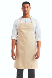 Natural Organic Cotton Bib Apron (No Pockets)