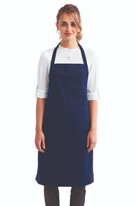 Navy Organic Cotton Bib Apron (No Pockets)