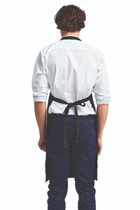 Black Organic Cotton Bib Apron (No Pockets)