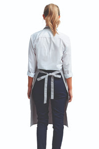 Silver Organic Cotton Bib Apron (No Pockets)