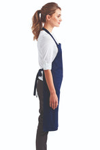 Navy Organic Cotton Bib Apron (No Pockets)