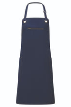 Navy ‘Barley’ Sustainable Bib Apron (3 Pockets)