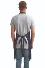 Navy ‘Barley’ Sustainable Bib Apron (3 Pockets)