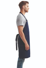 Navy ‘Barley’ Sustainable Bib Apron (3 Pockets)