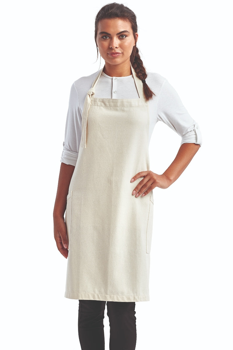 Natural Denim ‘Regenerate’ Sustainable Bib Apron (2 Pockets)