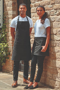 Indigo Denim Bib Adjustable Apron (4 Pocket Pouch)