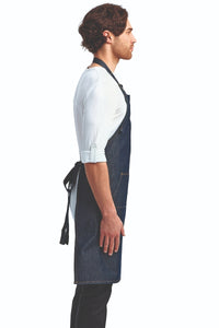 Indigo Denim Bib Adjustable Apron (4 Pocket Pouch)