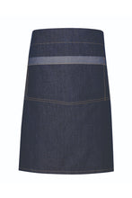 Indigo Denim Mid-Length Waist Apron (1 Wide Pocket)