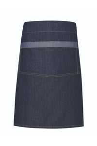 Indigo Denim Mid-Length Waist Apron (1 Wide Pocket)