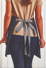 Indigo Denim Mid-Length Waist Apron (1 Wide Pocket)