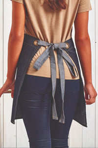 Indigo Denim Mid-Length Waist Apron (1 Wide Pocket)