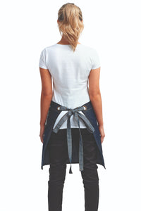 Indigo Denim Mid-Length Waist Apron (1 Wide Pocket)