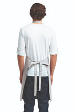 Silver "Calibre" Heavy Cotton Canvas Adjustable Bib Apron (No Pockets)