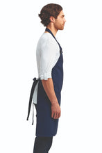 Navy "Calibre" Heavy Cotton Canvas Adjustable Bib Apron (No Pockets)
