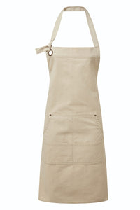 Natural "Calibre" Bib Adjustable Apron (4 Pocket Pouch)