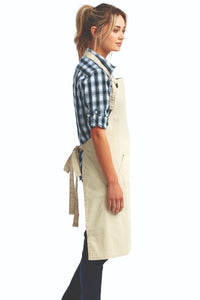 Natural "Calibre" Bib Adjustable Apron (4 Pocket Pouch)