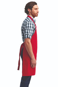 Red "Calibre" Bib Adjustable Apron (4 Pocket Pouch)
