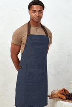 Navy Annex' Oxford Bib Apron (1 Pocket w/ Pen Slot)