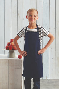 Royal Blue Recycled Youth Bib Apron (No Pockets)