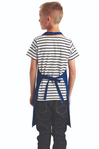Royal Blue Recycled Youth Bib Apron (No Pockets)
