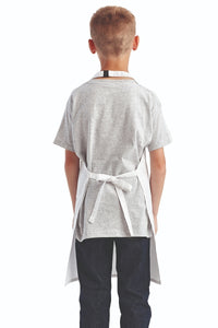 White Recycled Youth Bib Apron (No Pockets)