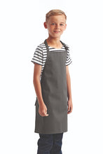 Artisan Collection by Reprime Dark Grey Recycled Youth Bib Apron (No Pockets)
