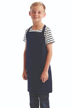 Navy Recycled Youth Bib Apron (No Pockets)