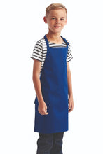 Royal Blue Recycled Youth Bib Apron (No Pockets)